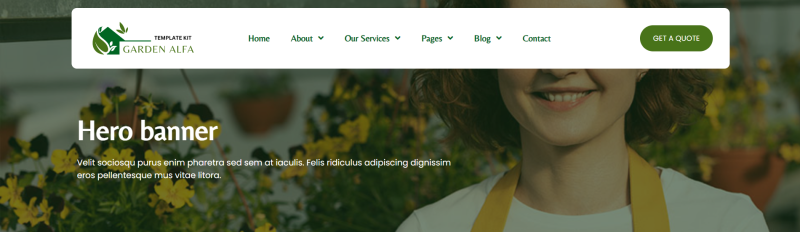 Hero banner — Garden Alfa - Landscape & Gardening Elementor Template