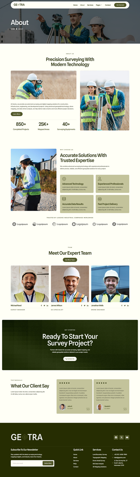 About — Geotra - Land Surveying & Digital Mapping Elementor Template