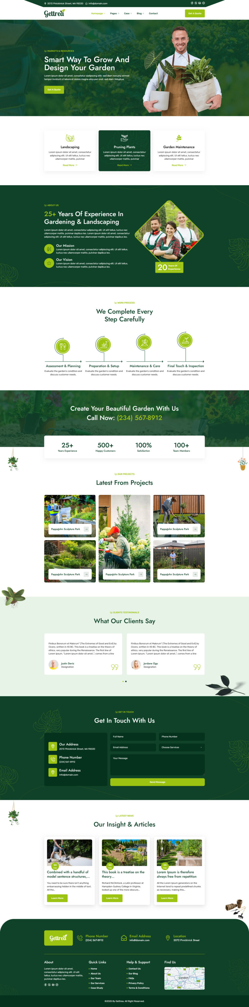 Home 02 — Gettrea - Gardening & Landscaping Elementor Template