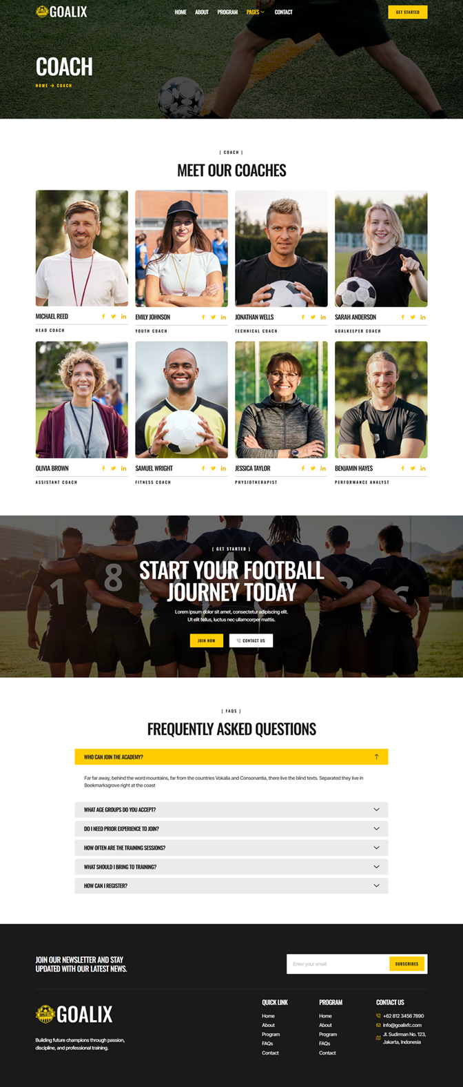 Coach — Goalix - Football Team & Sports Academy Elementor Template