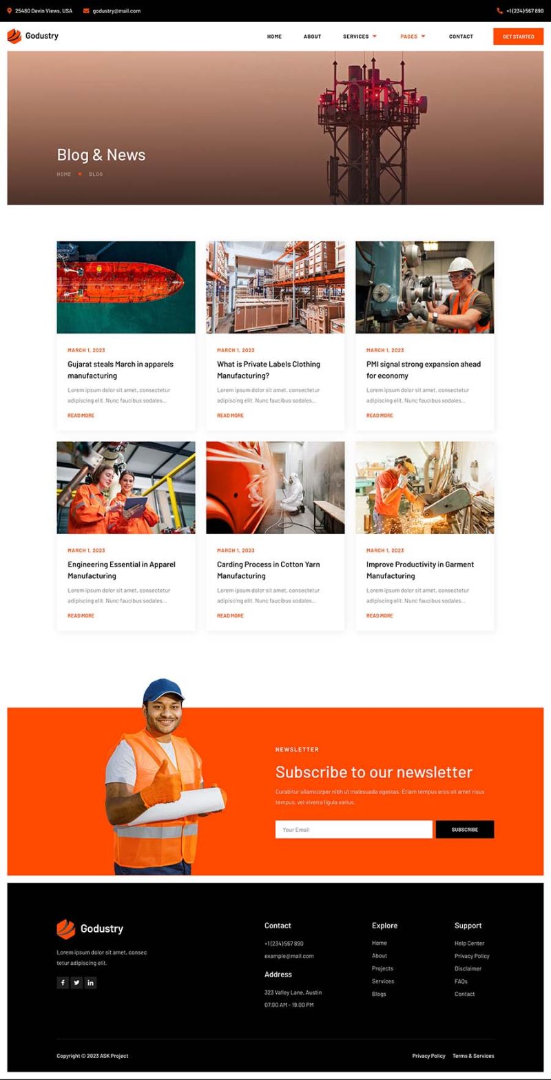 Blog — Godustry - Industry & Manufacturing Elementor Template