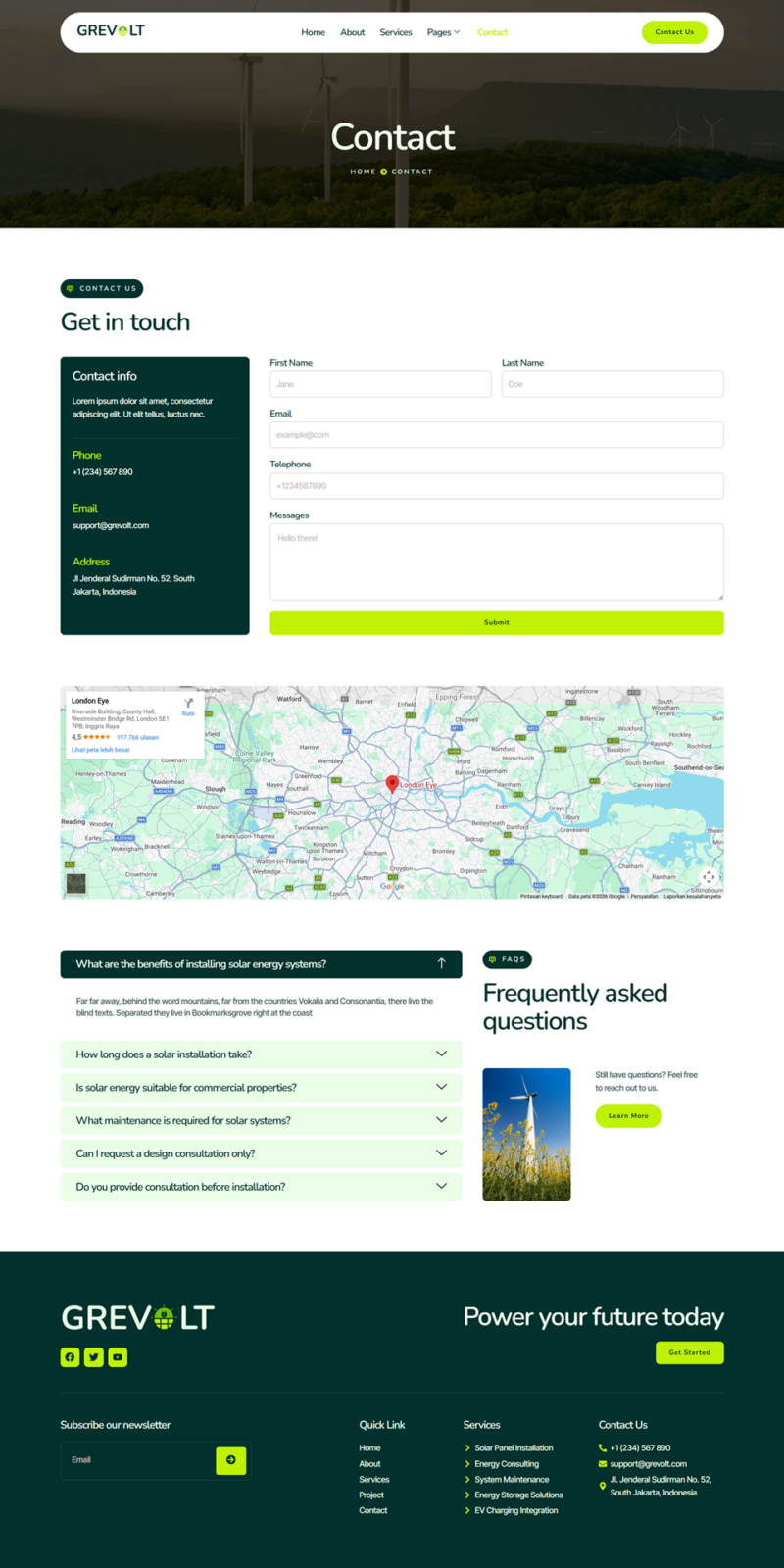 Contact — Grevolt - Solar & Green Renewable Energy Elementor Template