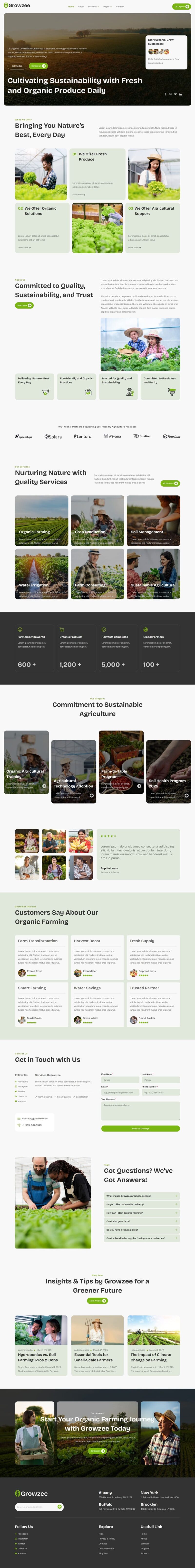 Home — Growzee - Agriculture & Organic Farming Elementor Template