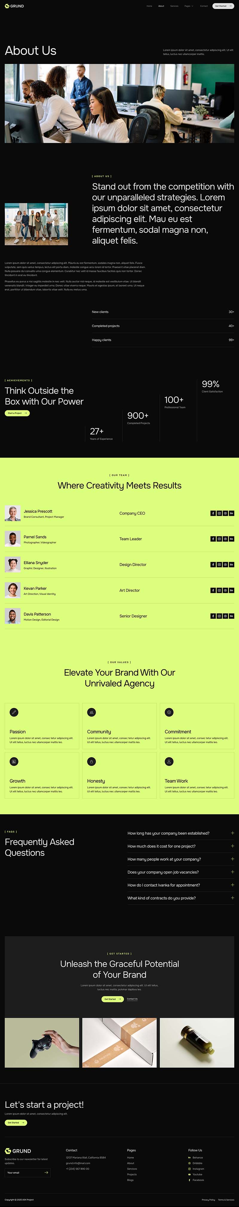 About — Grund - Creative Digital Agency Elementor Template