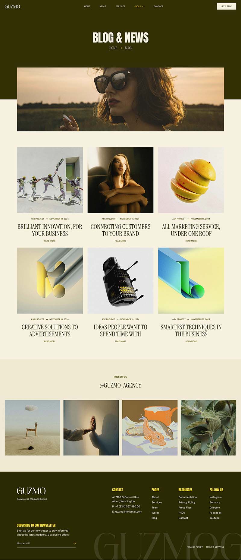 Blog — Guzmo - Creative Agency & Portfolio Elementor Template