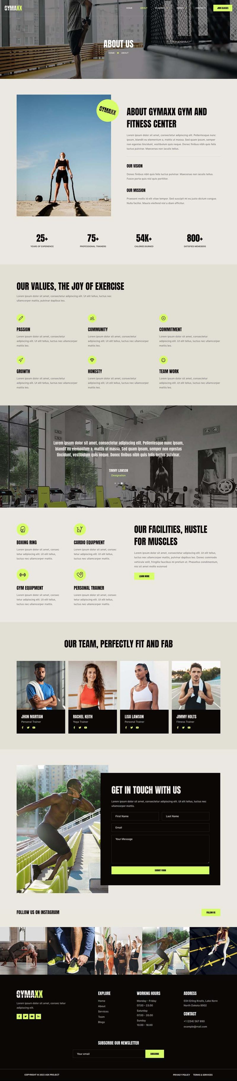 About — Gymaxx - Gym & Fitness Center Elementor Template