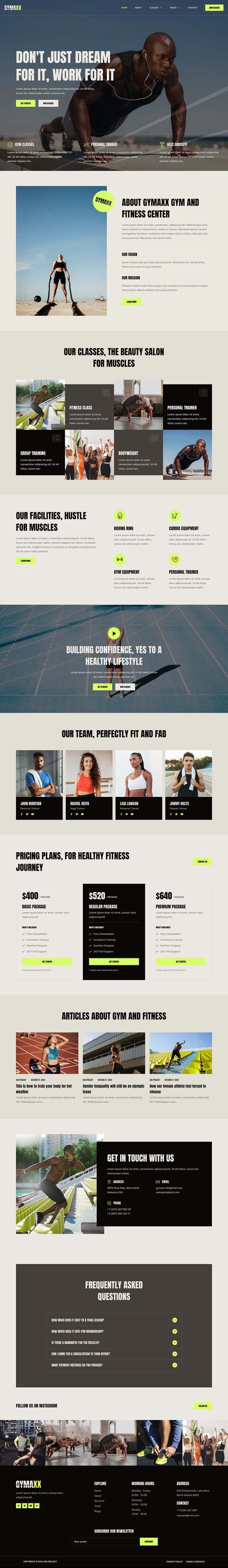 Home — Gymaxx - Gym & Fitness Center Elementor Template