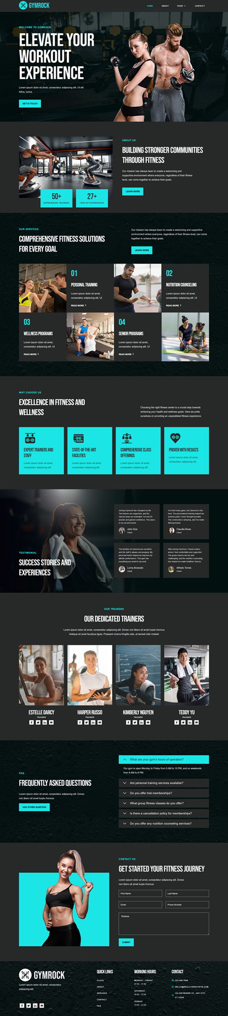 Home — Gymrock - Fitness Gym Elementor Template