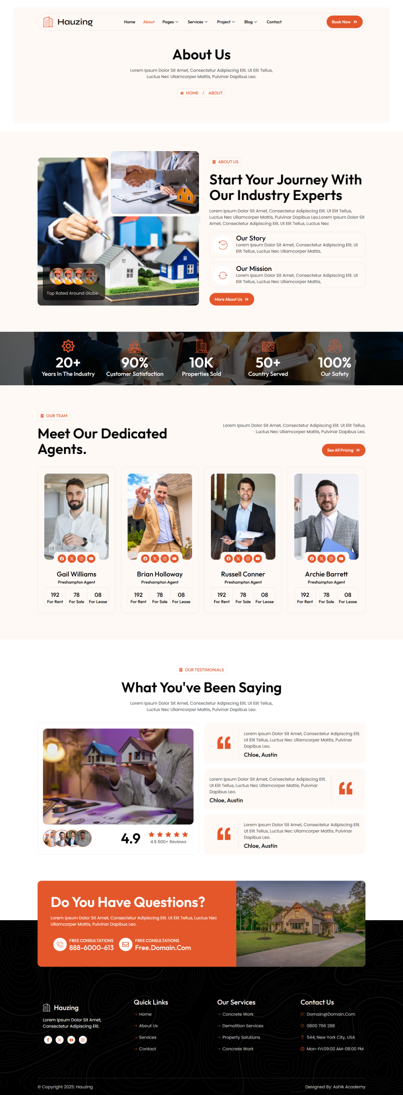 About — Hauzing - Real Estate & Property Elementor Template