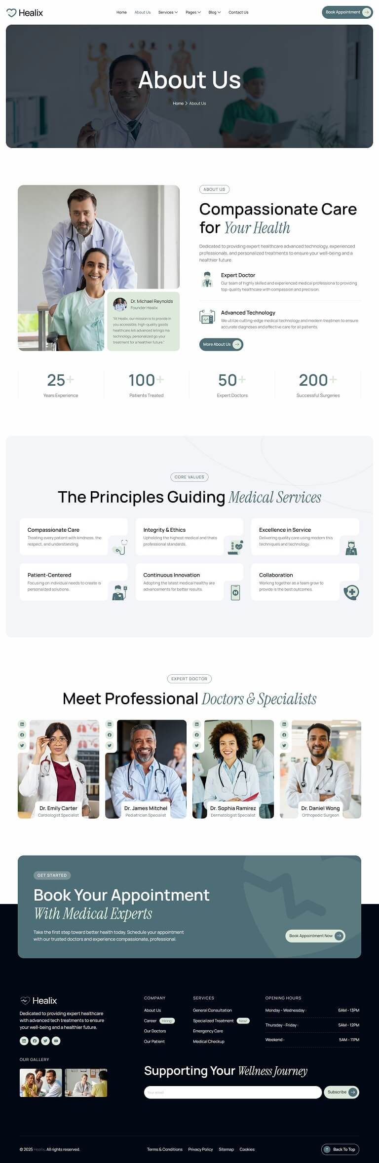 About Us — Healix - Healthcare & Medical Services Elementor Template