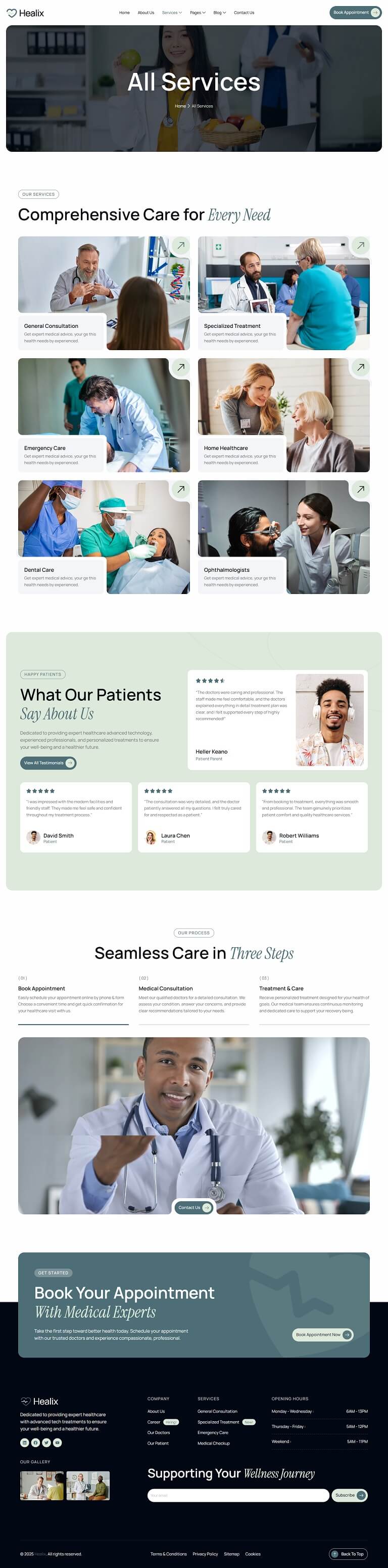All Services — Healix - Healthcare & Medical Services Elementor Template