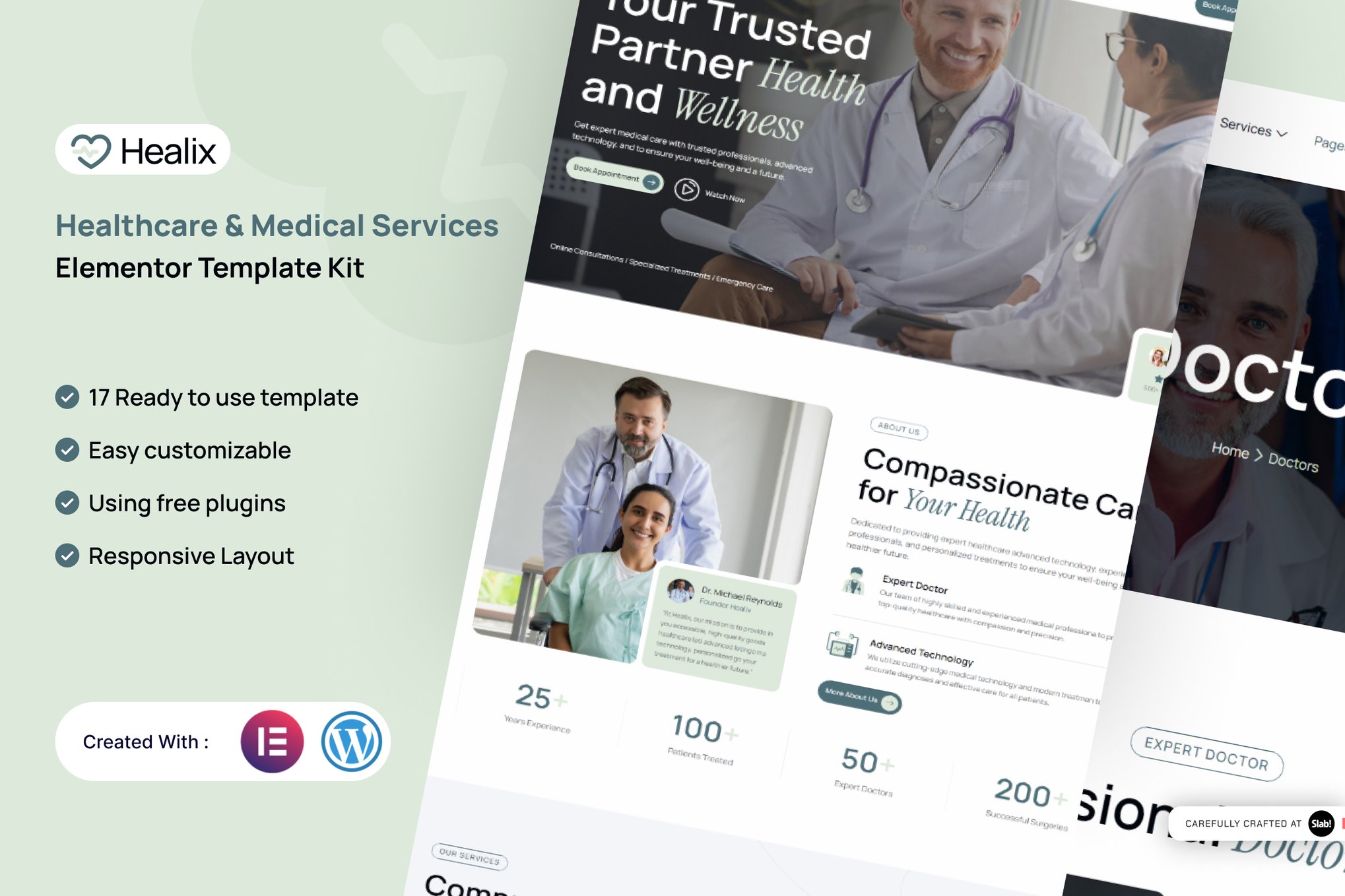 Healix - Healthcare & Medical Services Elementor Template — Elementor template kit cover