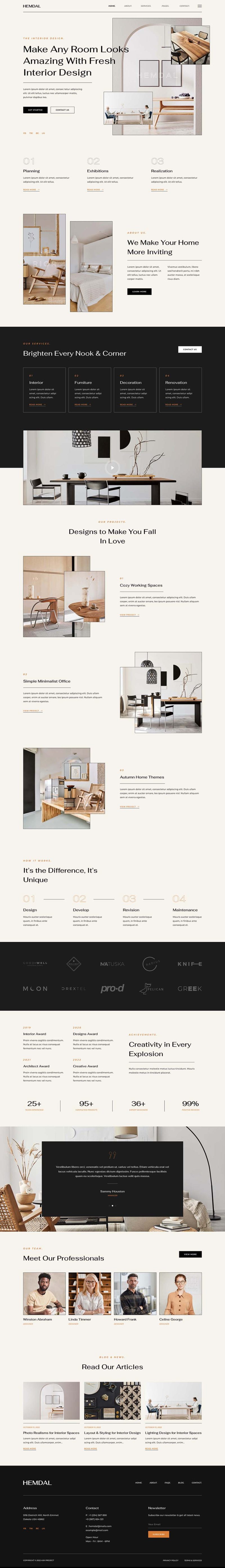 Home — Hemdal - Interior Design & Architecture Elementor Template