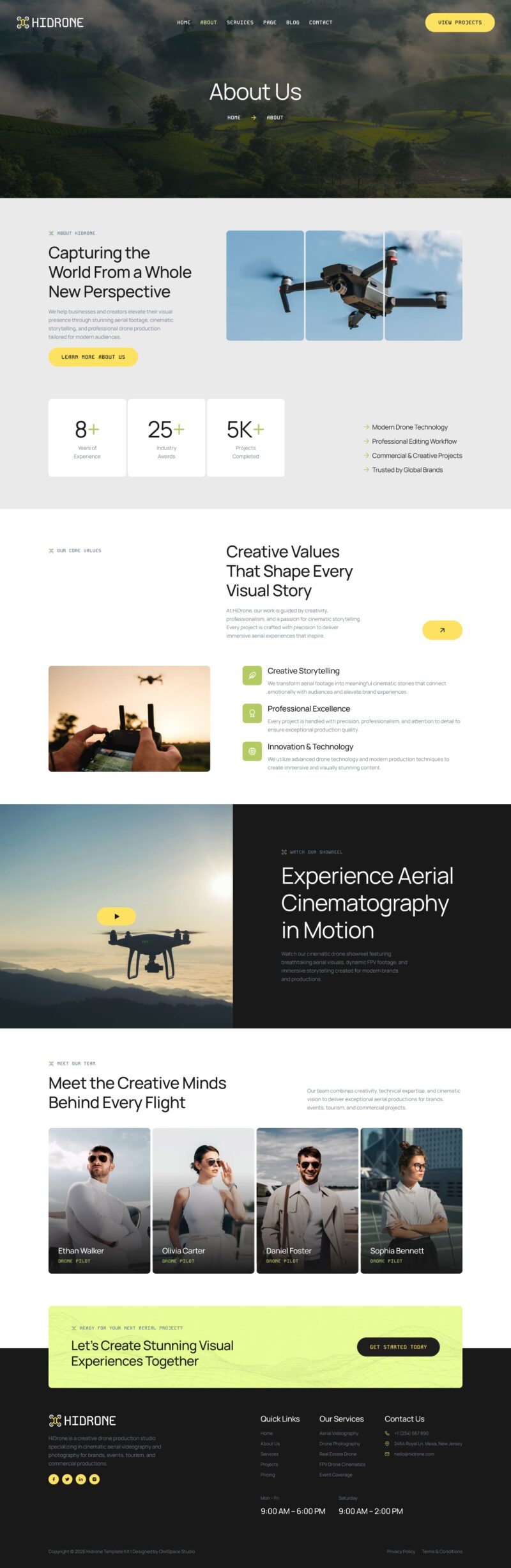 About Us — Hidrone - Drone Aerial Video & Photography Elementor Template