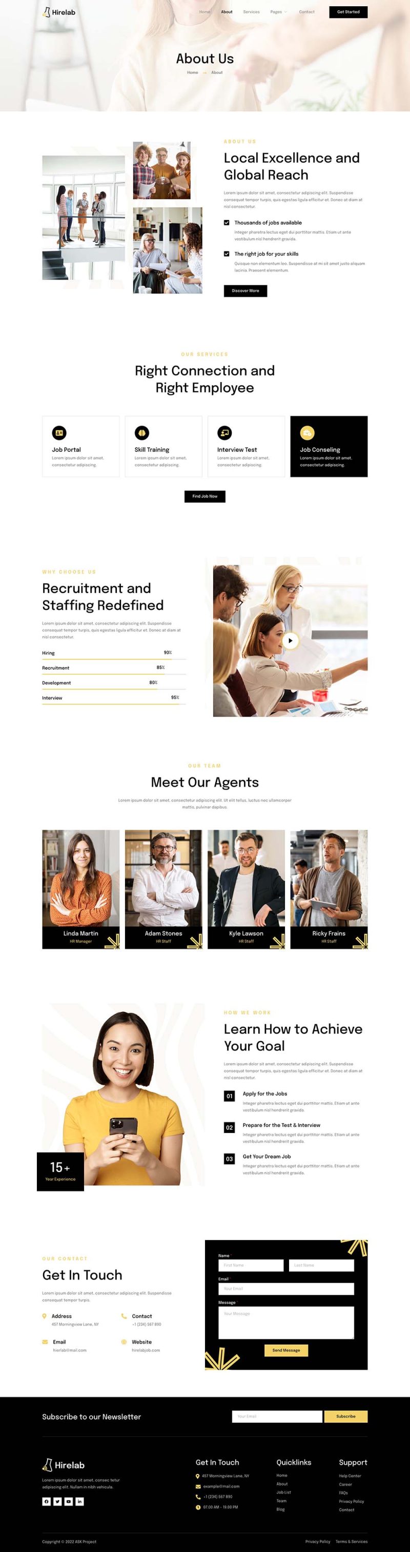 About — Hirelab - Human Resource & Recruitment Agency Elementor Template