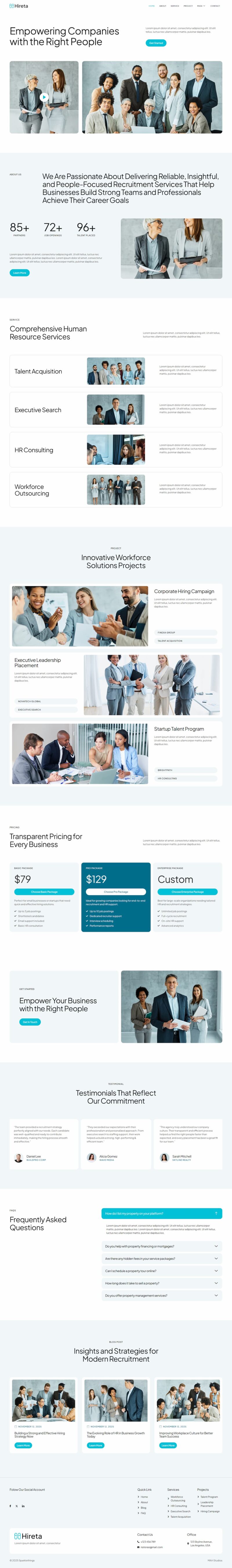 Home — Hireta - Human Resource & Recruitment Agency Elementor Template