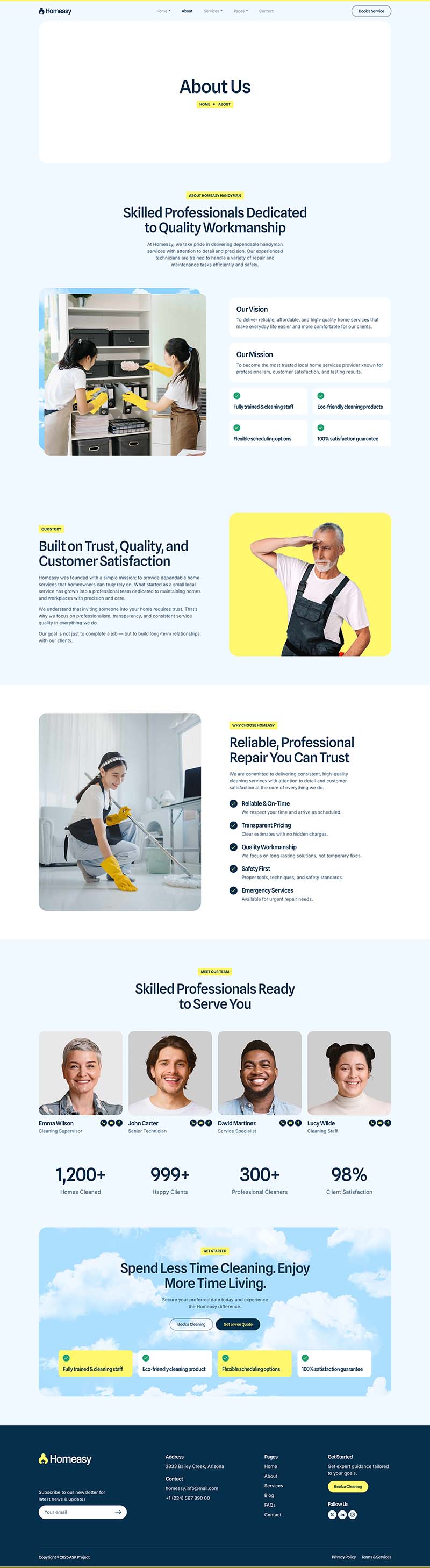 About — Homeasy - Local Home Services Elementor Template