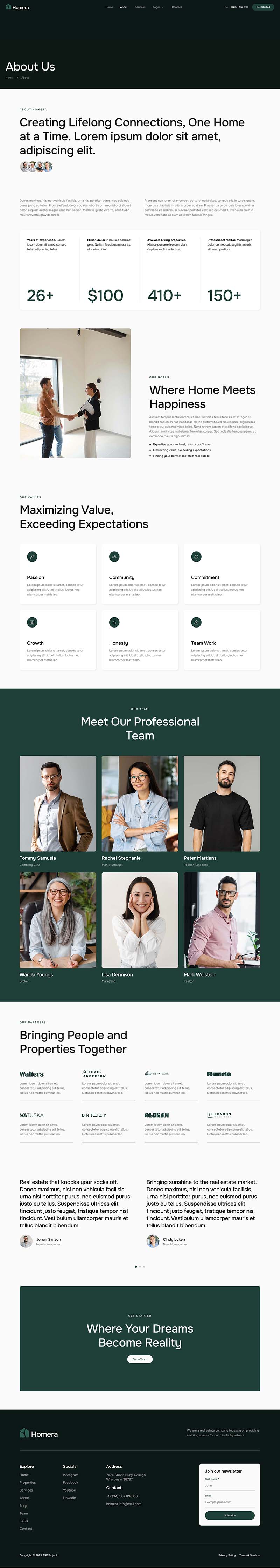 About — Homera - Real Estate & Property Elementor Template