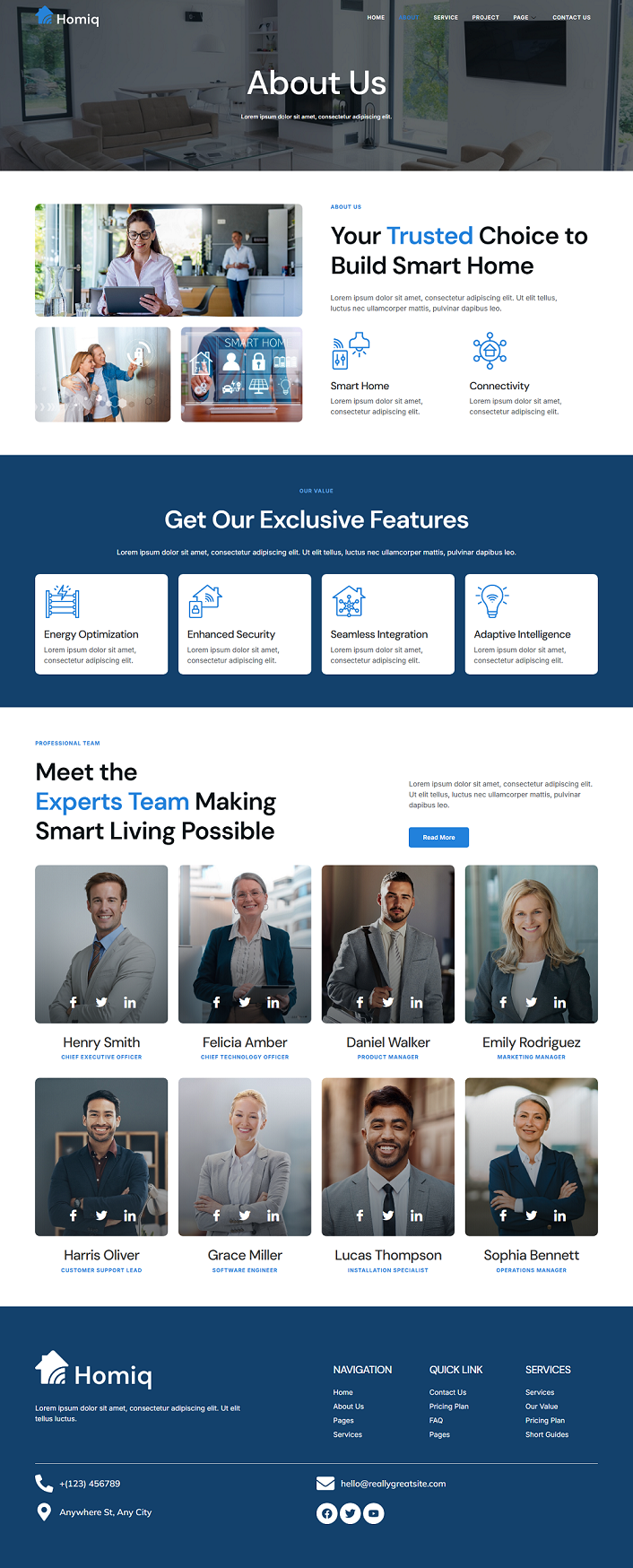 About Us — Homiq - Smart Home Elementor Template