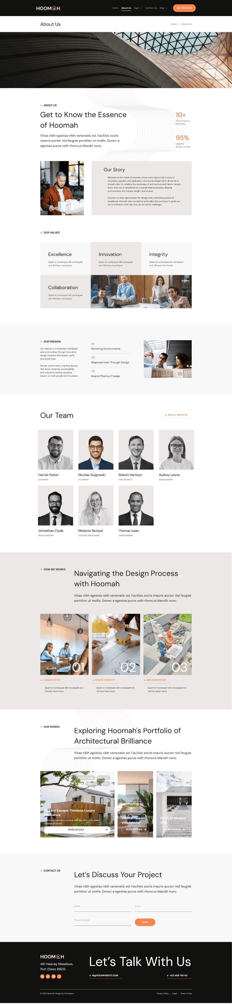About Us — Hoomah - Architecture & Design Interior Elementor Pro Elementor Template