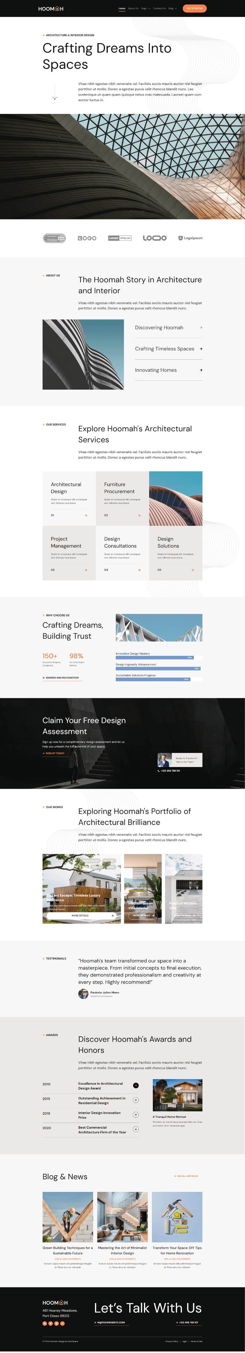 Home — Hoomah - Architecture & Design Interior Elementor Pro Elementor Template