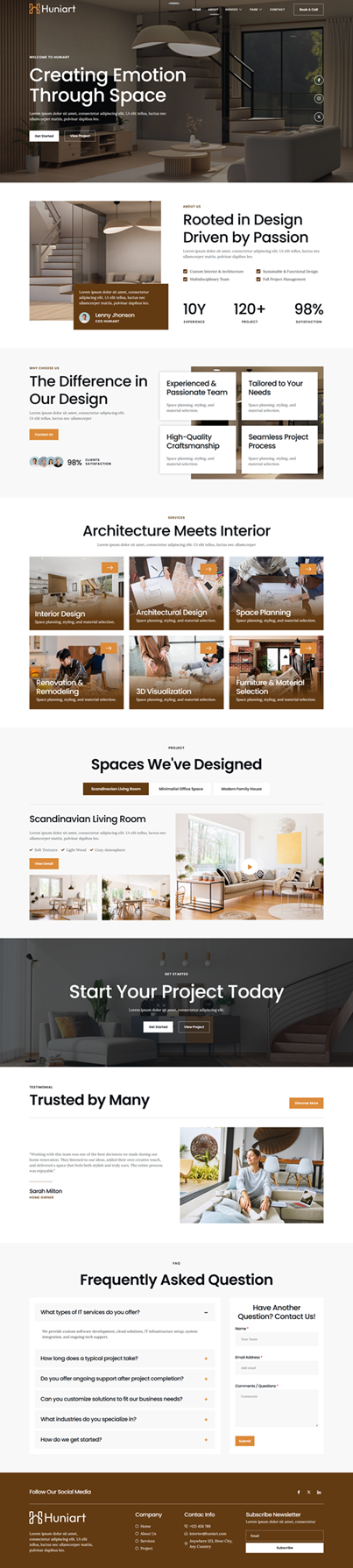 Home — Huniart - Interior Design Service Elementor Template