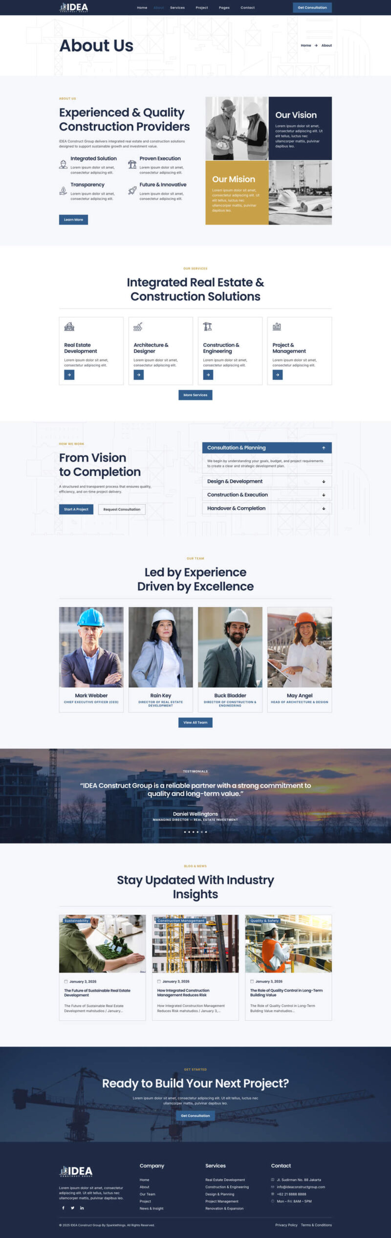 About — Idea - Real Estate & Construction Group Elementor Template