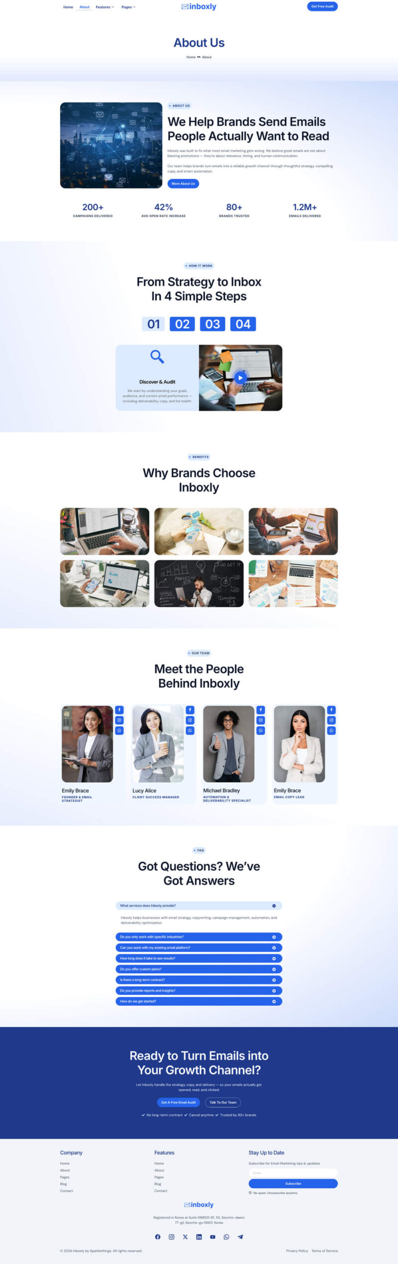About — Inboxly - Email Marketing Services Elementor Template