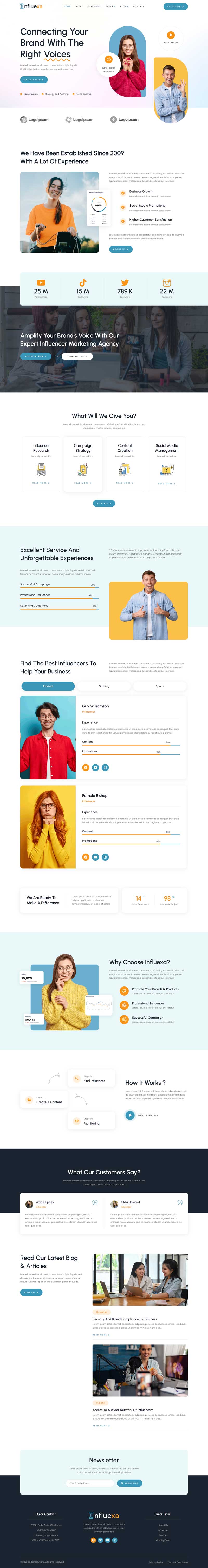 Home — Influexa - Influencer Marketing Agency Elementor Template