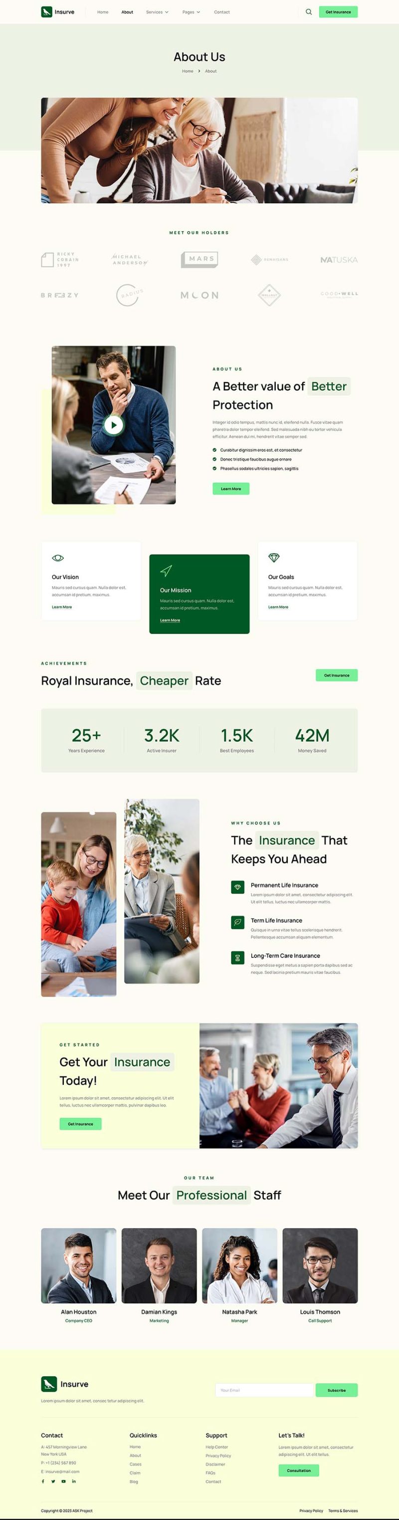 About — Insurve - Insurance Business Agency Elementor Template