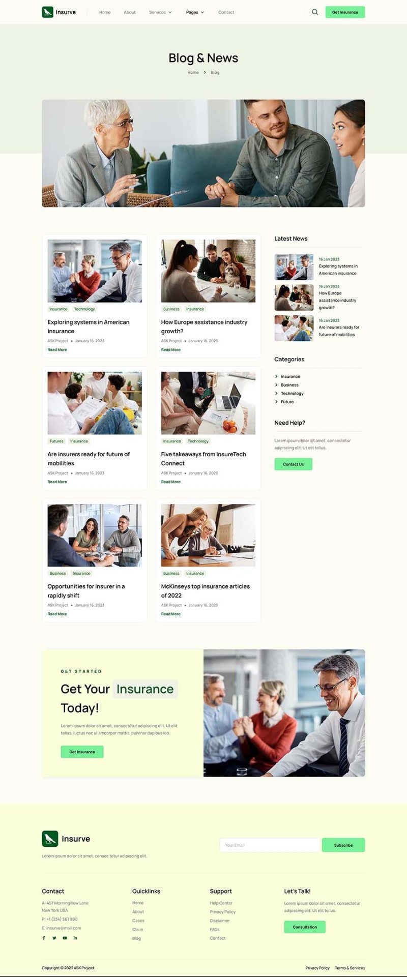 Blog — Insurve - Insurance Business Agency Elementor Template