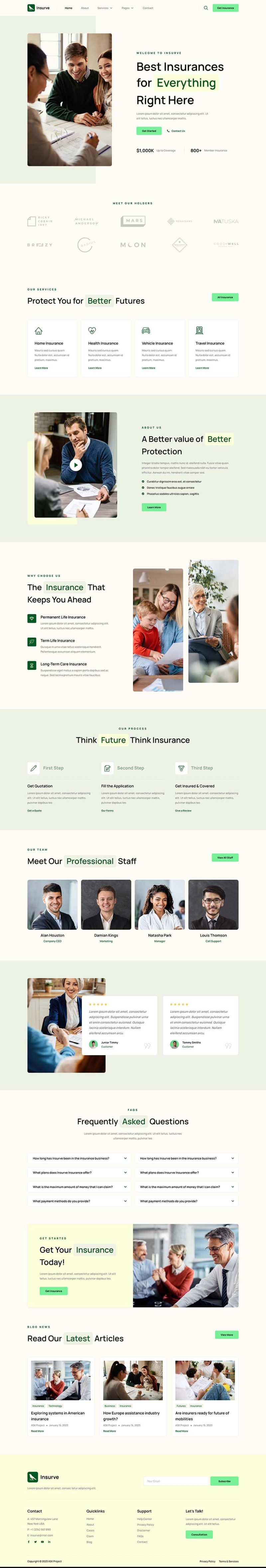 Home — Insurve - Insurance Business Agency Elementor Template