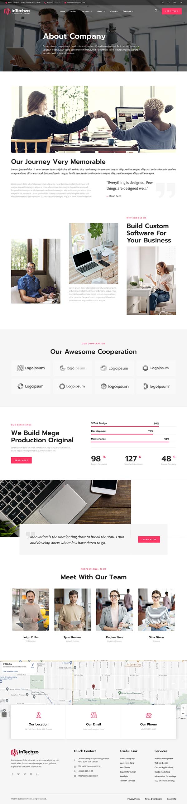 About — inTechzo - Startup & IT Company Elementor Template