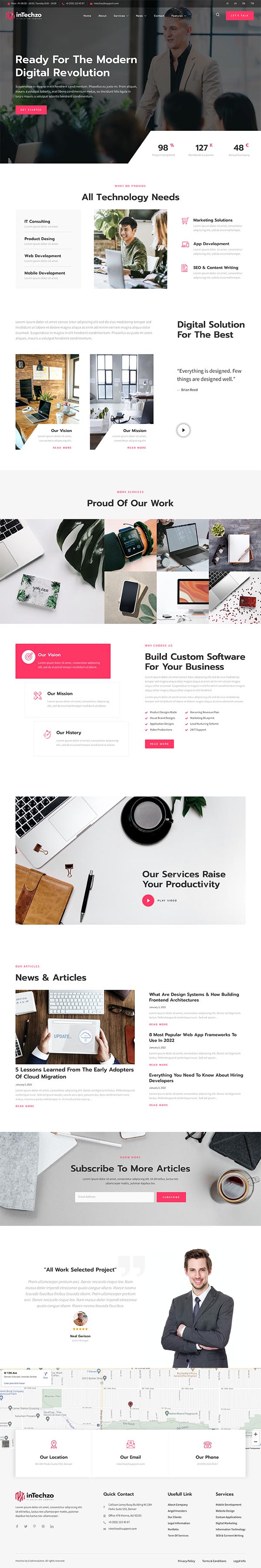 Home — inTechzo - Startup & IT Company Elementor Template