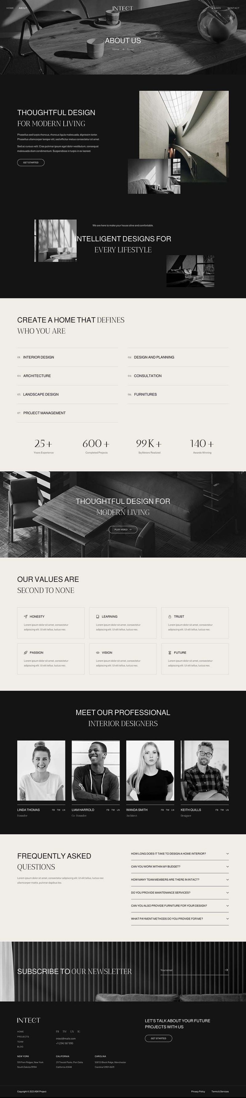 About — Intect - Interior Design & Architecture Elementor Template
