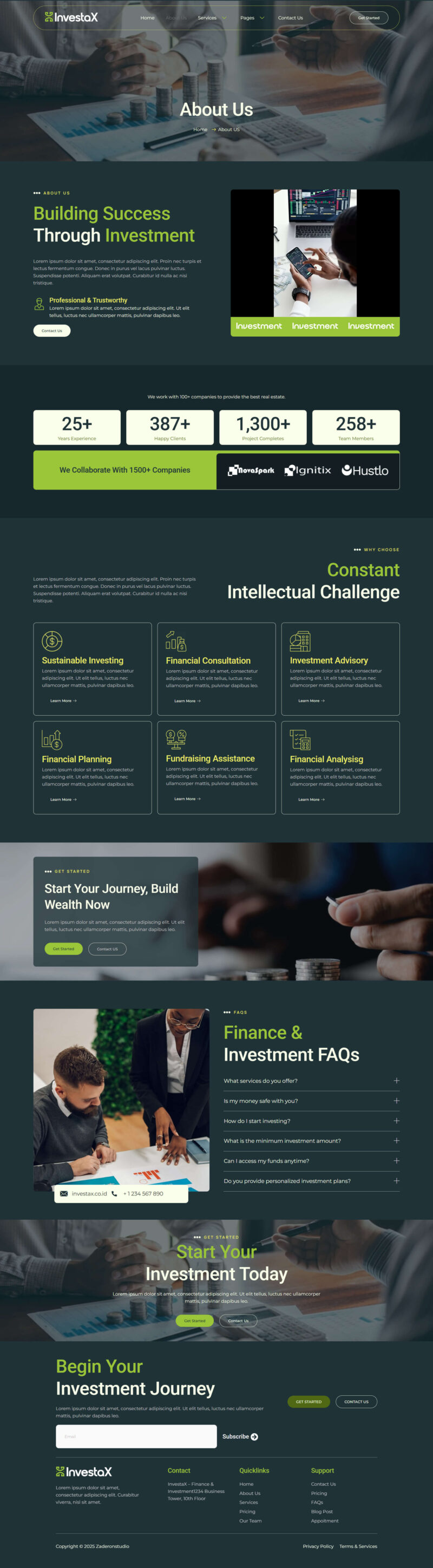 About Us — InvestaX - Finance & Investment Elementor Template