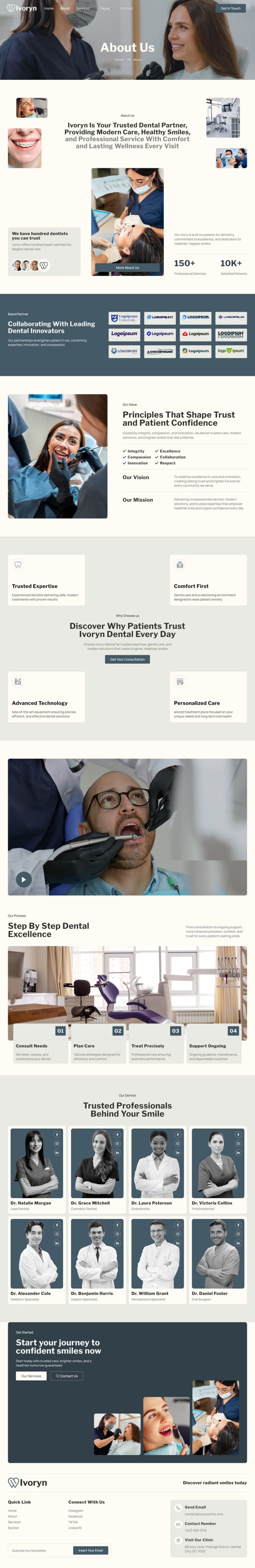 About — Ivoryn - Dentist & Dental Care Clinic Elementor Template