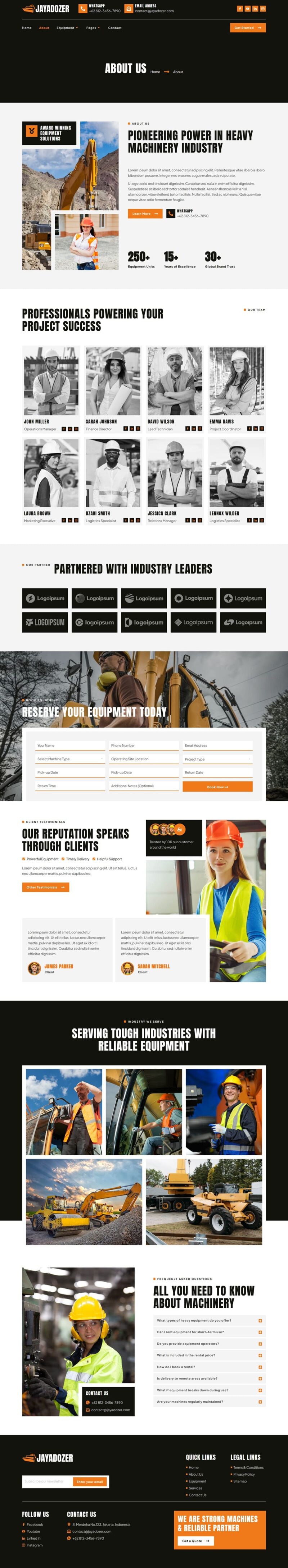 About — Jayadozer - Machinery Heavy Equipment Elementor Template