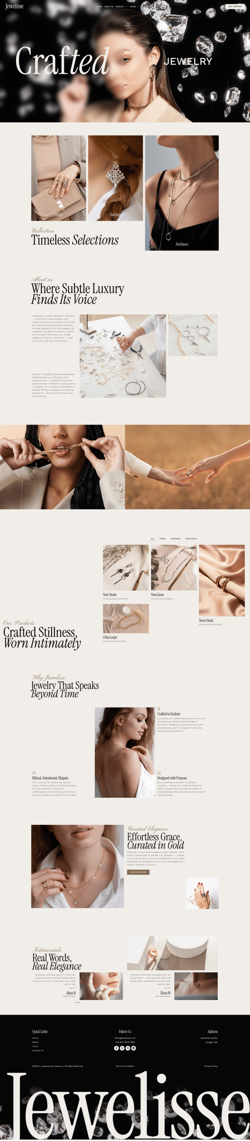 Home — Jewelisse - Modern Luxury Jewelry Store Elementor Template