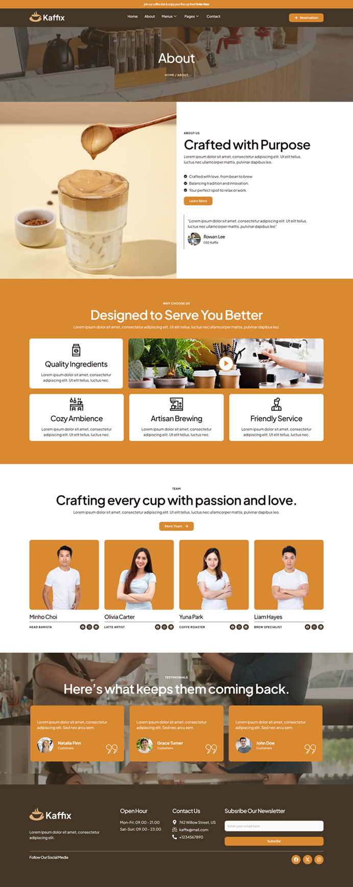 About — Kaffix - Coffee Shop & Cafe Elementor Template