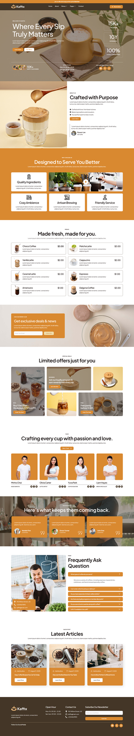Home — Kaffix - Coffee Shop & Cafe Elementor Template