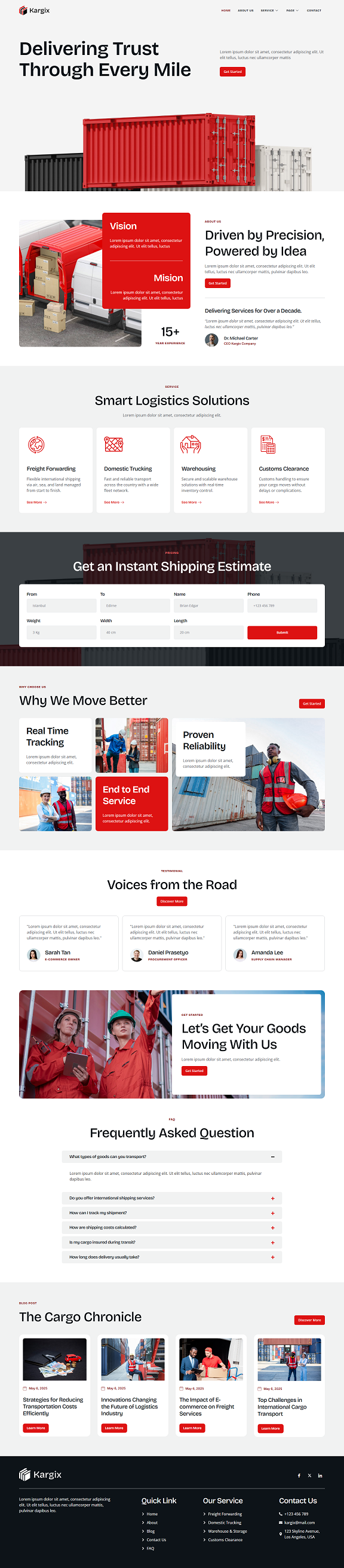 Home — Kargix - Logistic & Cargo Transportation Elementor Template