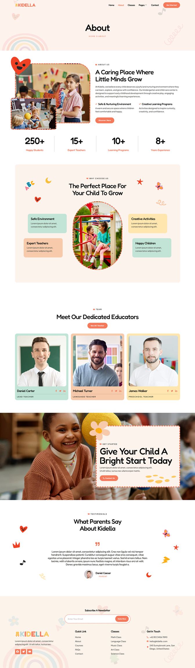 About — Kidella - Kindergarten & Child Care Elementor Template