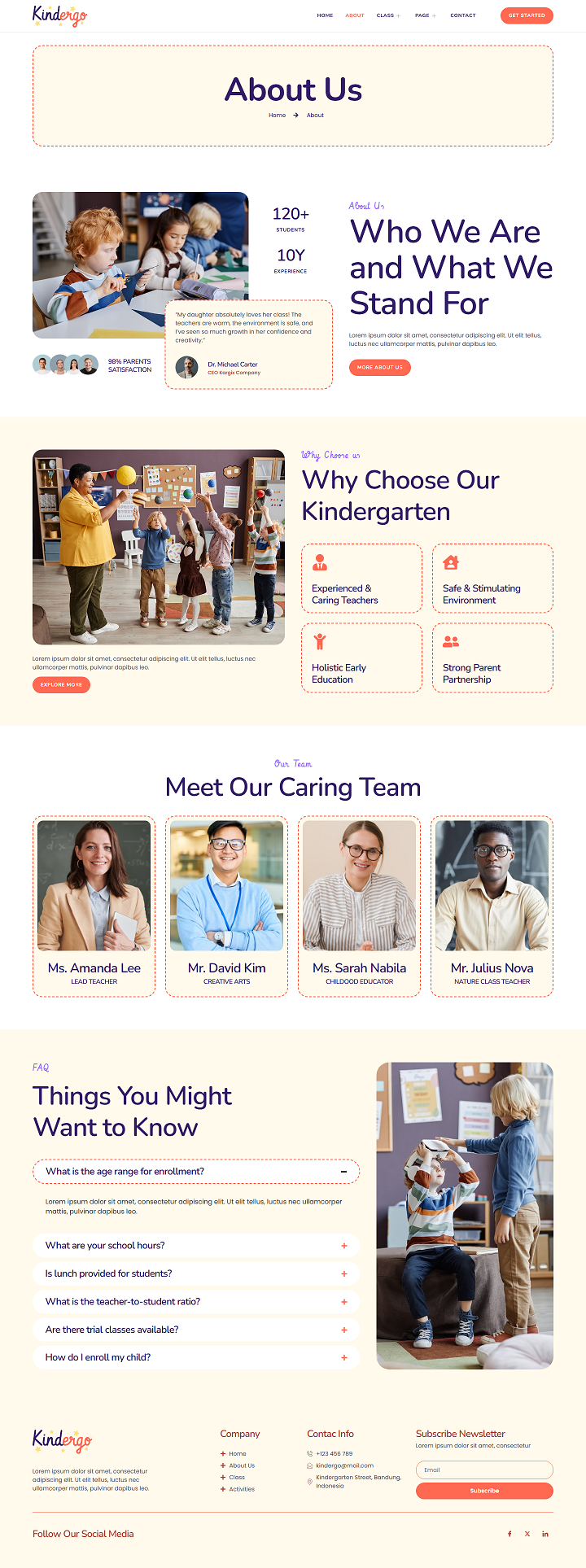 About — Kindergo - Kindergarten & School Elementor Template
