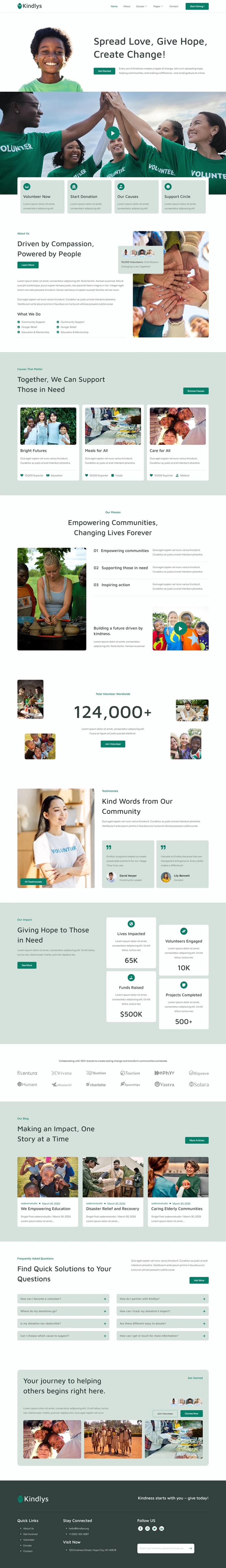 Home — Kindlys - Charity Fundraising & Volunteer Elementor Template
