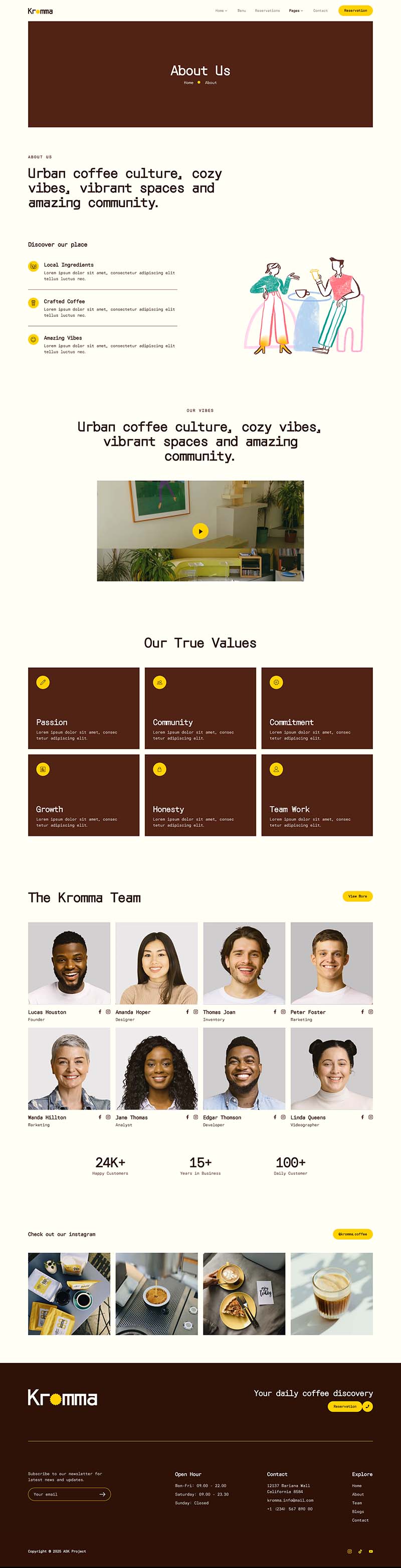 About — Kromma - Coffee Shop and Cafe Elementor Template