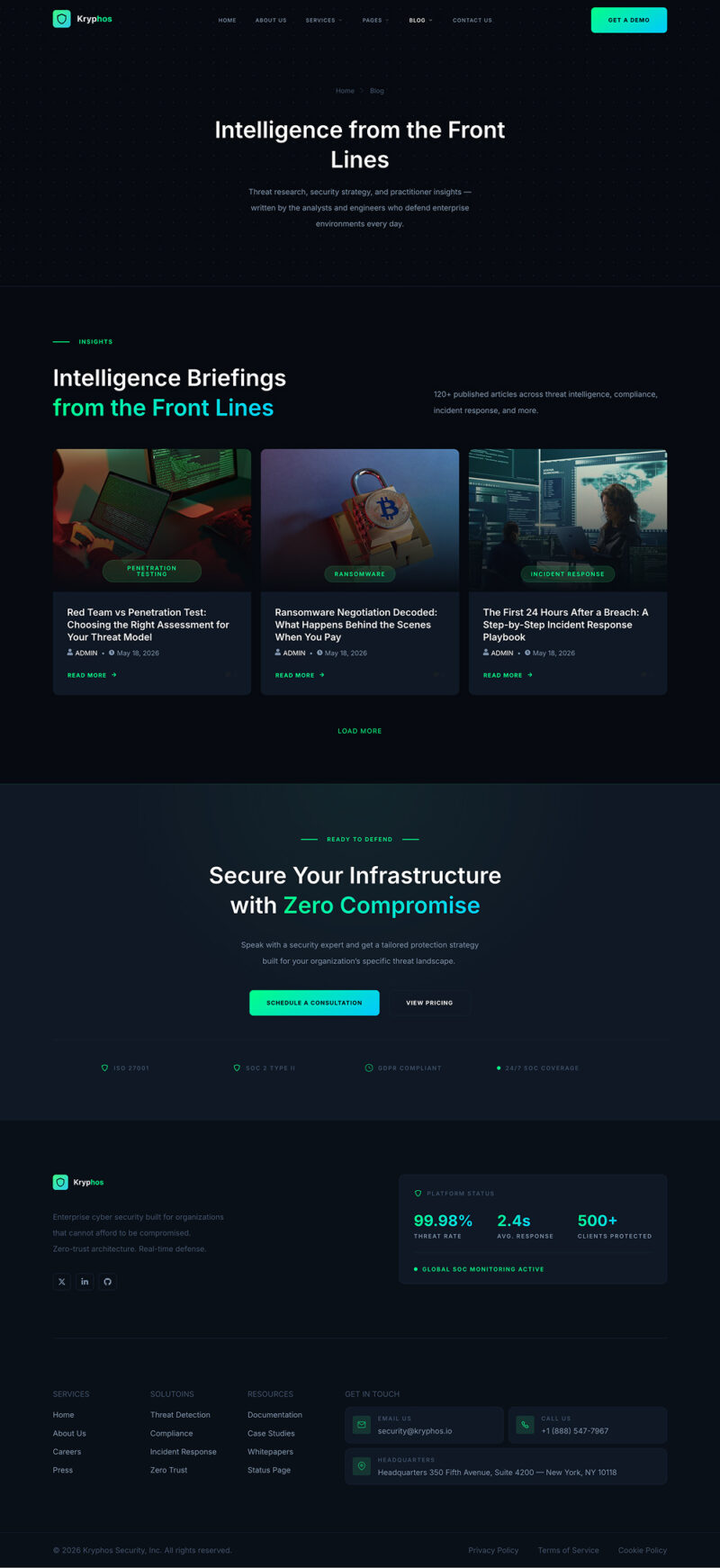 Blog — Kryphos - Cyber Security Elementor Template