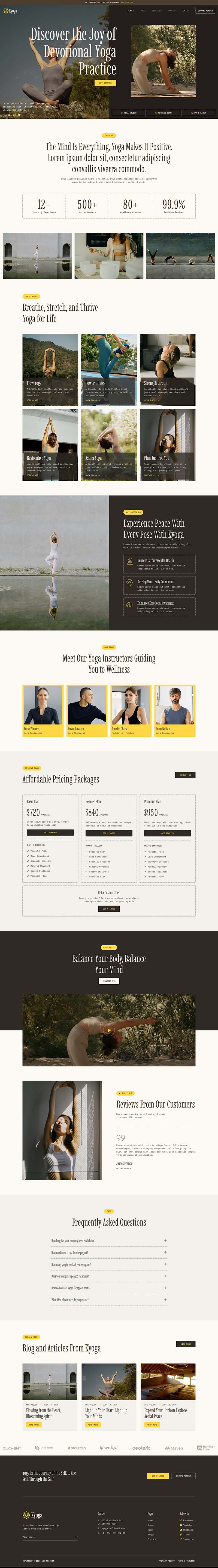 Home 1 — Kyoga - Yoga Studio & Fitness Elementor Template