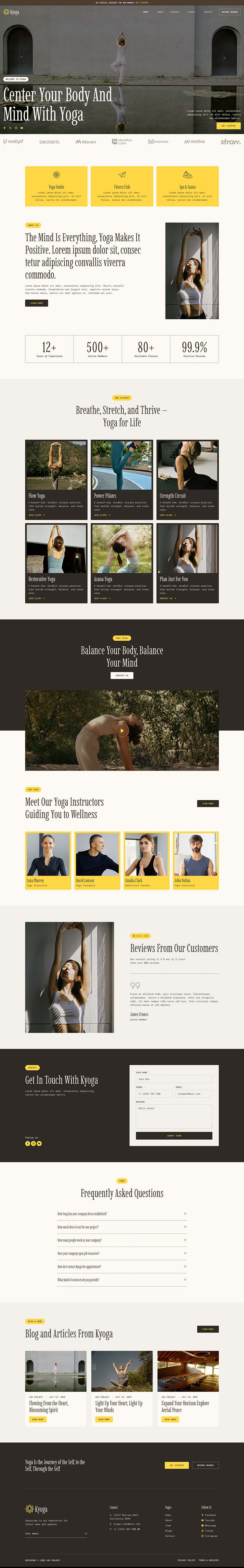 Home 2 — Kyoga - Yoga Studio & Fitness Elementor Template
