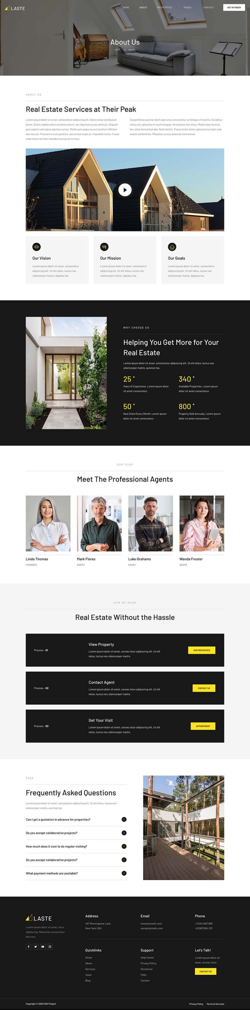 About — Laste - Real Estate & Property Elementor Template